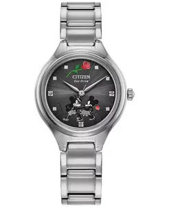 Женские часы Eco-Drive Disney Mickey Mouse Friends на стальном браслете, 29 мм Citizen