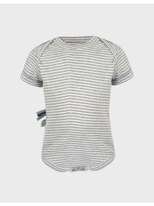 OrganicEra Детский боди с короткими рукавами, серого меланжевого цвета