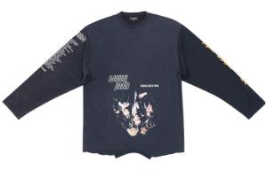 Футболка Balenciaga Upside Down, черный