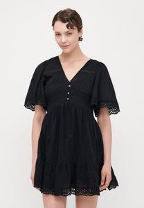 Платье-рубашка FLUTTER MINI DRESS Gap Tall, черный