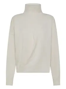 Водолазка с перекрученным спереди свитером Seventy, белый