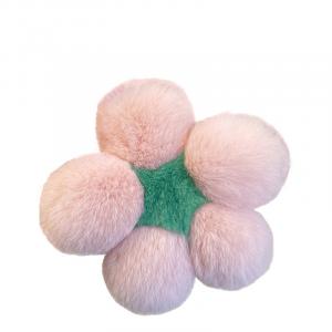 Плюшевый брелок с помпоном в виде цветка с жареным яйцом высотой 12 см FKOFR