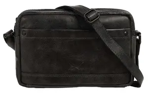 Сумка через плечо Zanzibar, натуральная кожа Sansibar, черный