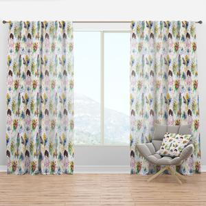 Шторы с узором Designart Fashion and Beauty Pattern, белый