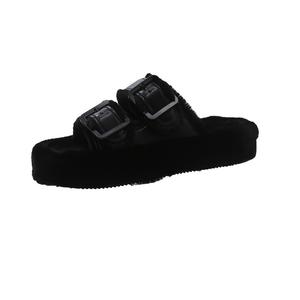 Puppytown Женские бесшумные тапочки на шпильке устойчивые к истиранию темно-коричневые, цвет Dark Brown