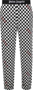 Брюки Palm Angels Damier Print Easy Pants 'Black/Red', черный
