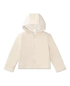 Двусторонняя стеганая куртка с капюшоном из хлопка с принтом звезд для мальчиков или девочек MeMoi, белый