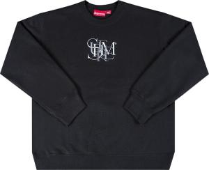 Толстовка Supreme Overlap Crewneck 'Black', черный