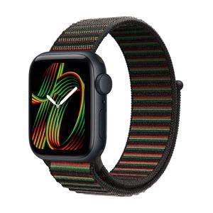 Умные часы Apple Watch SE 3, 2025 (GPS), 40 мм, Midnight Aluminum Case/Textile Black Unity - Unity Rhythm Sport Loop