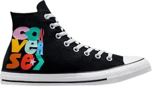 Кроссовки Converse Chuck Taylor All Star High Smiley Floral Print - Black, черный