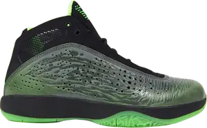 Кроссовки Air Jordan 2011 Warrior Pack - Neon Lime, черный