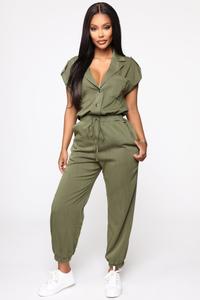Комбинезон Fashion Nova YP80432, оливковый
