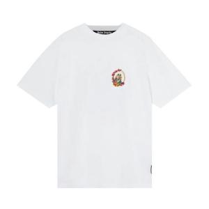 Футболка Palm Angels Berta Classic Tee 'White/Pink', белый