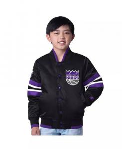 Куртка на кнопках Sacramento Kings Scout Varsity Black для больших мальчиков и девочек Starter