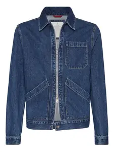 Джинсовая куртка на молнии Brunello Cucinelli, синий