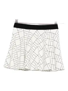 Расклешенная юбка с монограммным принтом Elisabetta Franchi La Mia Bambina, белый