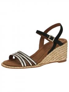 Сандалии на плоской подошве Caprice, цвет black/gold