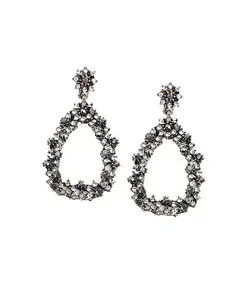 Серьги-Слезинки в форме полых капель Sohi, silver