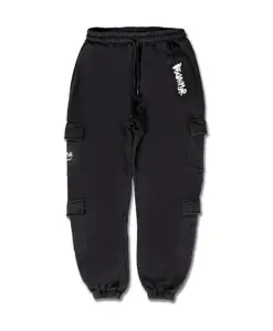 Мужские черные хлопковые брюки Disclaimer, черный