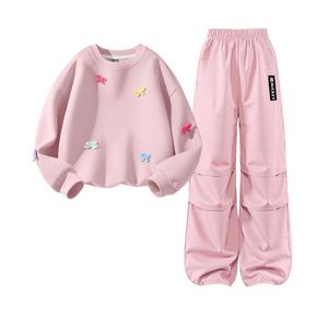 Детская повседневная спортивная одежда Disney, розовый