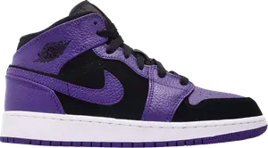 Кроссовки Air Jordan 1 Retro Mid GS Dark Concord, фиолетовый