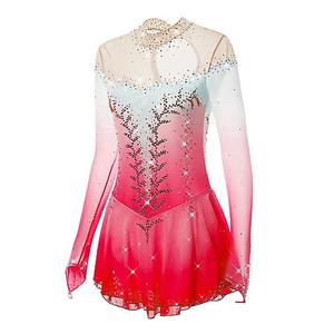 HEAD Платье для фигурного катания Custom, синий длинный рукав, костюм для девочек, Figure Skating Kostenevich, красный, 2XL