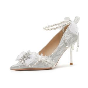 Коллекция Confessions Туфли на высоком каблуке женские серебристые Ainer-Cat