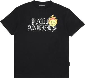Футболка Palm Angels Burning Head Logo Short-Sleeve Tee 'Black/Yellow', черный