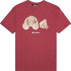Футболка Palm Angels Bear Classic Tee 'Burgundy/Brown', красный