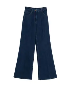 Синие джинсы с застежкой на пуговицы и карманами. Forte Forte, синий