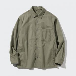 Куртка-рубашка UNIQLO, 56 оливковый