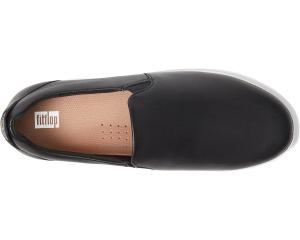 Кроссовки Rally Leather Slip-On Skate Sneakers FitFlop, черный