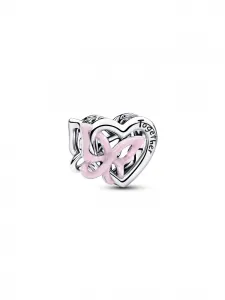 Подвеска «Переплетенное сердце и бабочка» Pandora, серебро