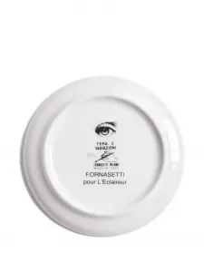 Фарфоровая тарелка с принтом (10 см) Fornasetti, белый