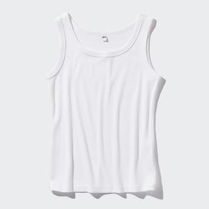 Майка мягкая Uniqlo в рубчик, белый