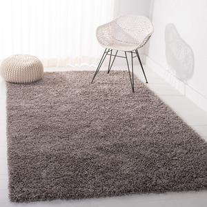 Ковер SAFAVIEH, 244 x 305 см, - коллекция Monterey Shag - большой - Silver, ручной работы, плюшевый высокий ворс, идеально для гостиной, спальни, столовой (SG851S)