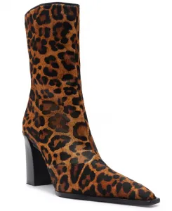 Женские ботильоны Raffaela с острым носком и принтом под кожу животных Schutz, загар/бежевый