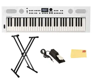Синтезатор для создания музыки Roland GO:KEYS 5 - белый с регулируемой подставкой