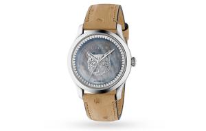 GUCCI Часы G Timeless Collection Wrist Watch Automatic Mechanical Movement Genuine Leather Strap Silver Dial Women's Watch