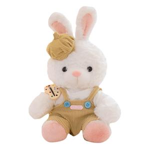 Мягкая плюшевая игрушка кролик медвежонок, высота 25 см MLING, зеленый/мокко