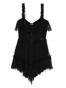 Мини-платье с кисточками NISSA, черный