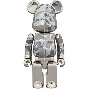 BE@RBRICK Фигурка bape ultra alloy silver trendy