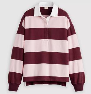 Лонгслив Levi's Premium Reenie Rugby, розовый/коралловый
