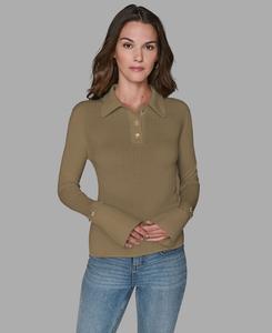 Женский свитер с контрастным воротником KARL LAGERFELD PARIS, Vicuna