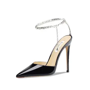 Тонкие каблуки Высокие каблуки 10 см Женские Черные Suyymakk