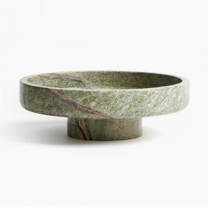 Мраморная салатница на ножке H&M, зеленый