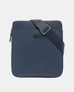 Сумка на плечо Chantaco из кожи Lacoste, темно-синий