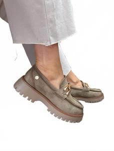 Женские туфли-лоферы с круглым носком, бежевого цвета, модель 144459 Xti