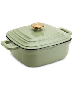 Чугунная эмалированная кастрюля Smith & Clark, квадратная, объемом 4 кварты Smith and Clark, цвет matcha green