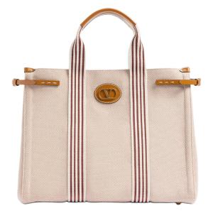 Valentino Сумка холщовая женская бежевая